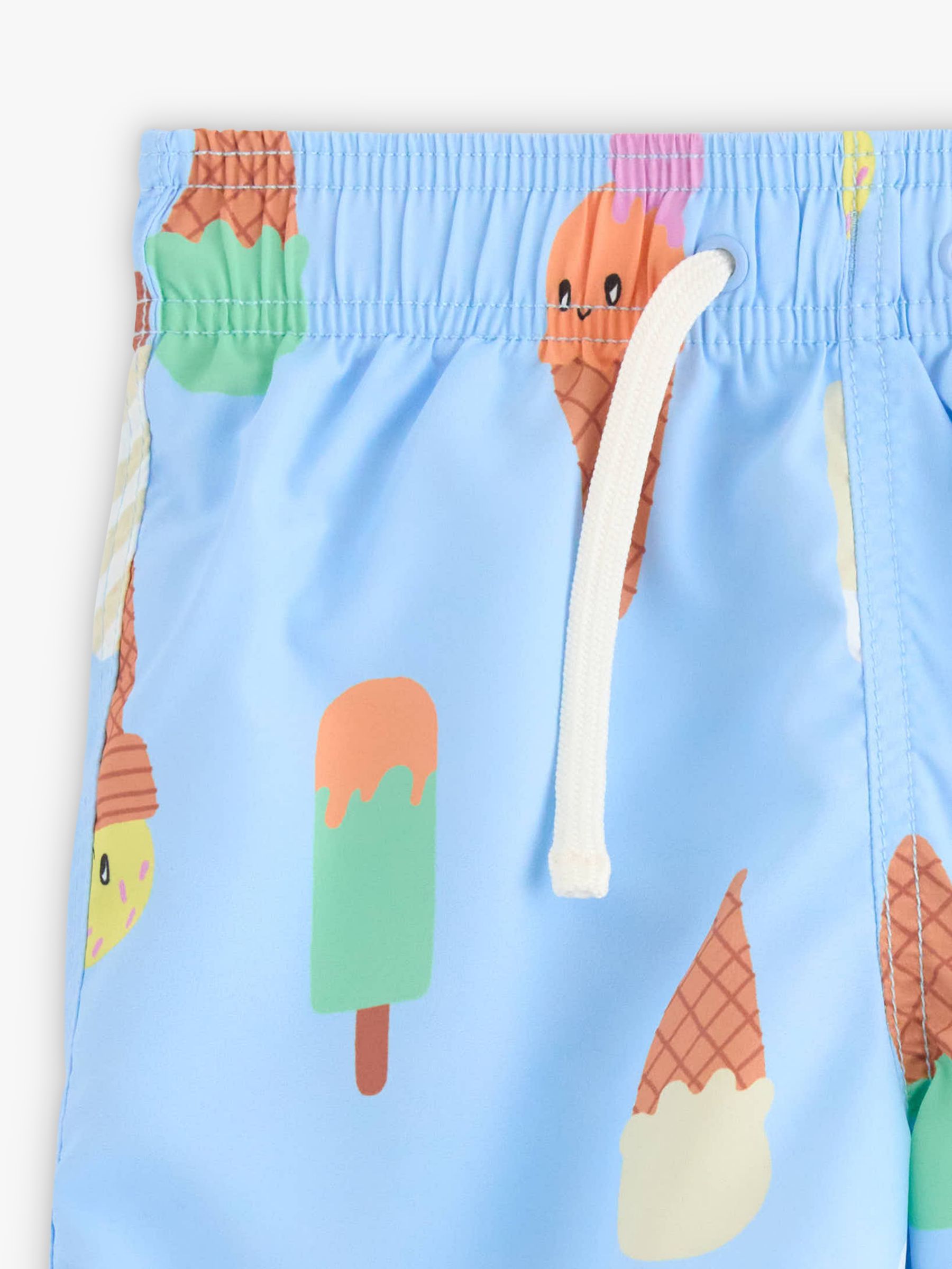 Buy Lindex Kids' Ice Cream Print Swim Shorts, Light Blue/Multi Online at johnlewis.com