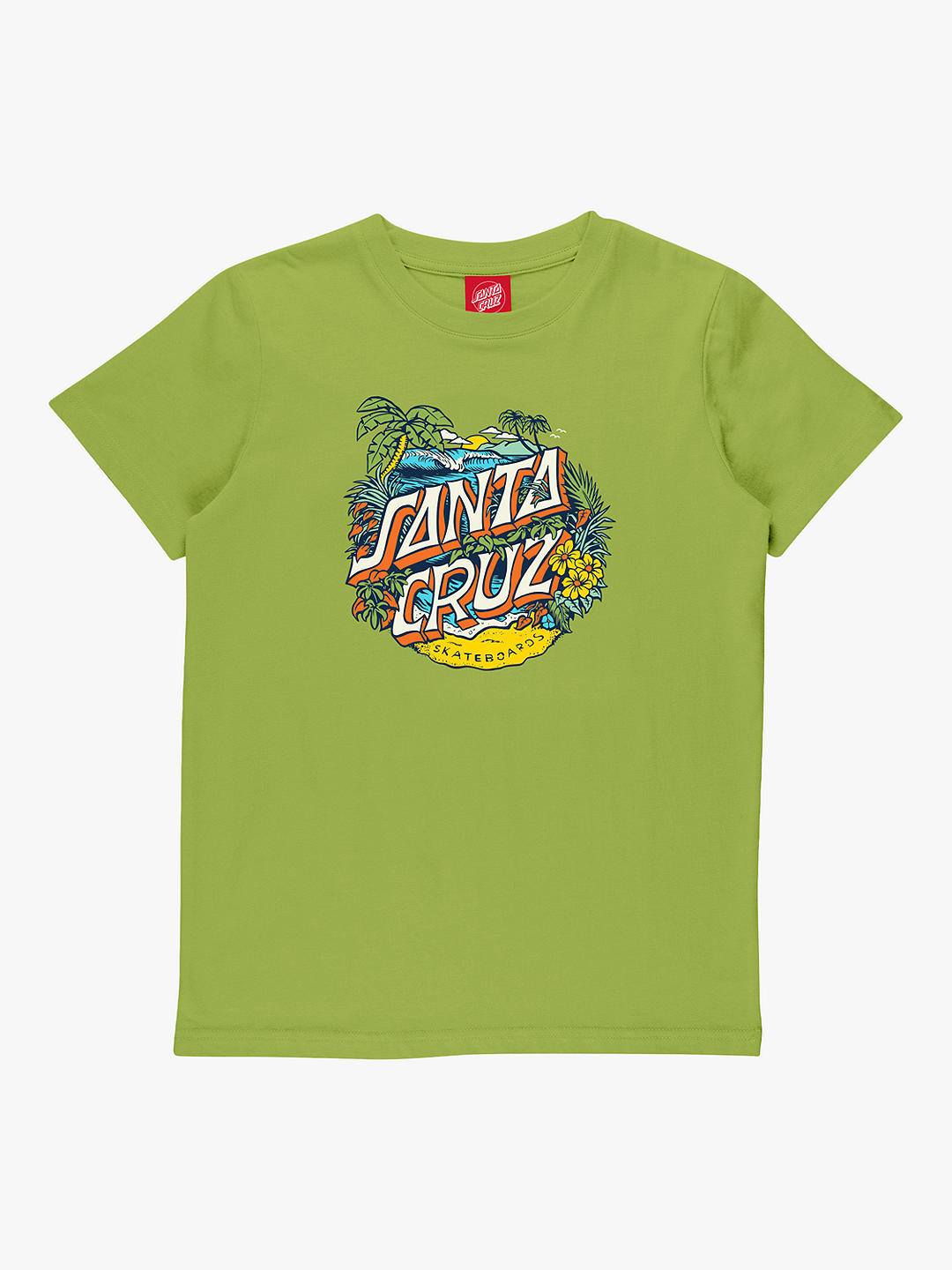 Santa Cruz Kids' Aloha Dot Short Sleeve T-Shirt, Apple