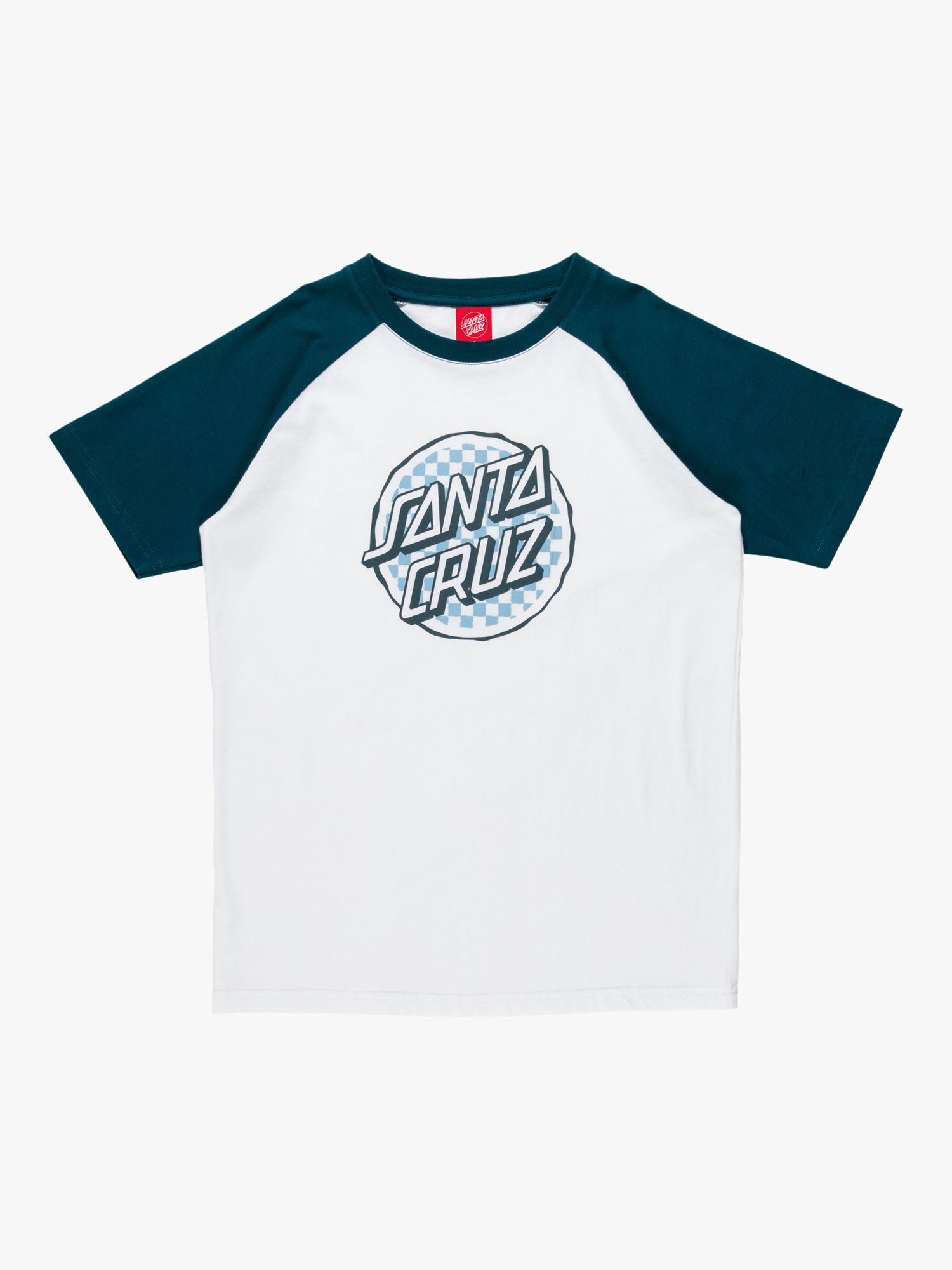 Santa Cruz Kids' Breaker Dot Short Sleeve T-Shirt, White, 6-8 years