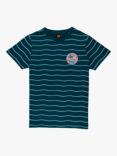 Santa Cruz Kids' Paradise Short Sleeve Stripe T-Shirt, Teal