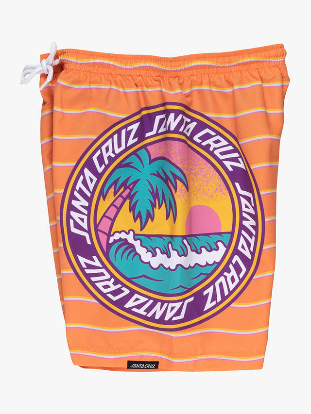 Santa Cruz Kids' Paradise Stripe Swim Shorts, Apricot