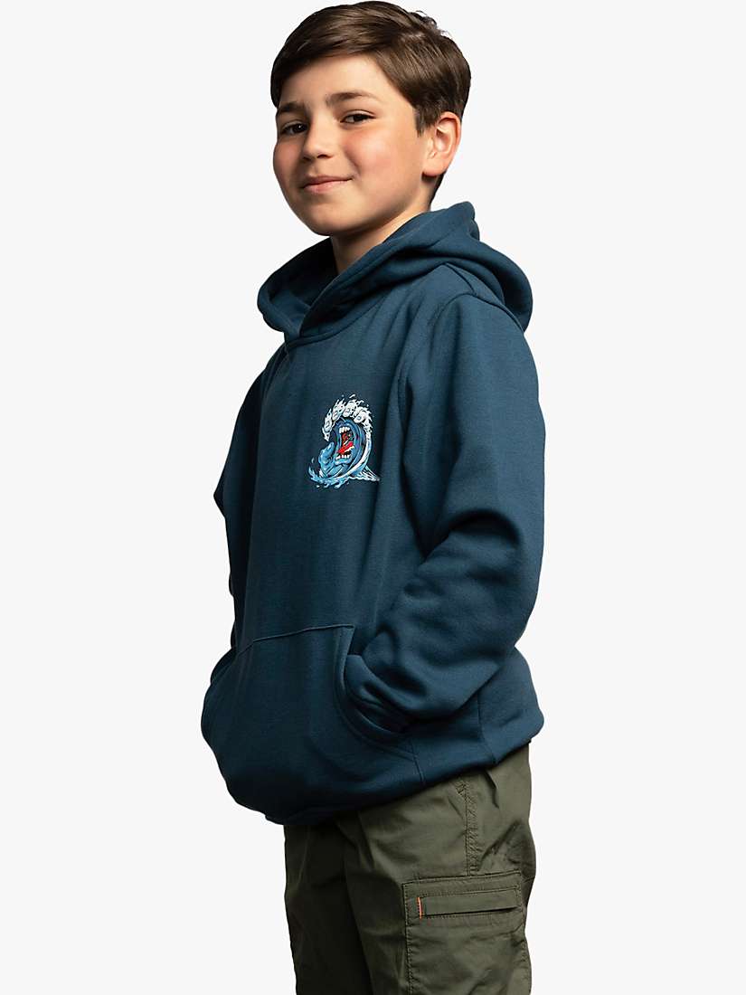 Buy Santa Cruz Kids' Screaming Wave Hoodie, Teal Online at johnlewis.com