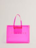 Ted Baker Sheakon Transparent Extra Large Icon Bag, Hot Pink