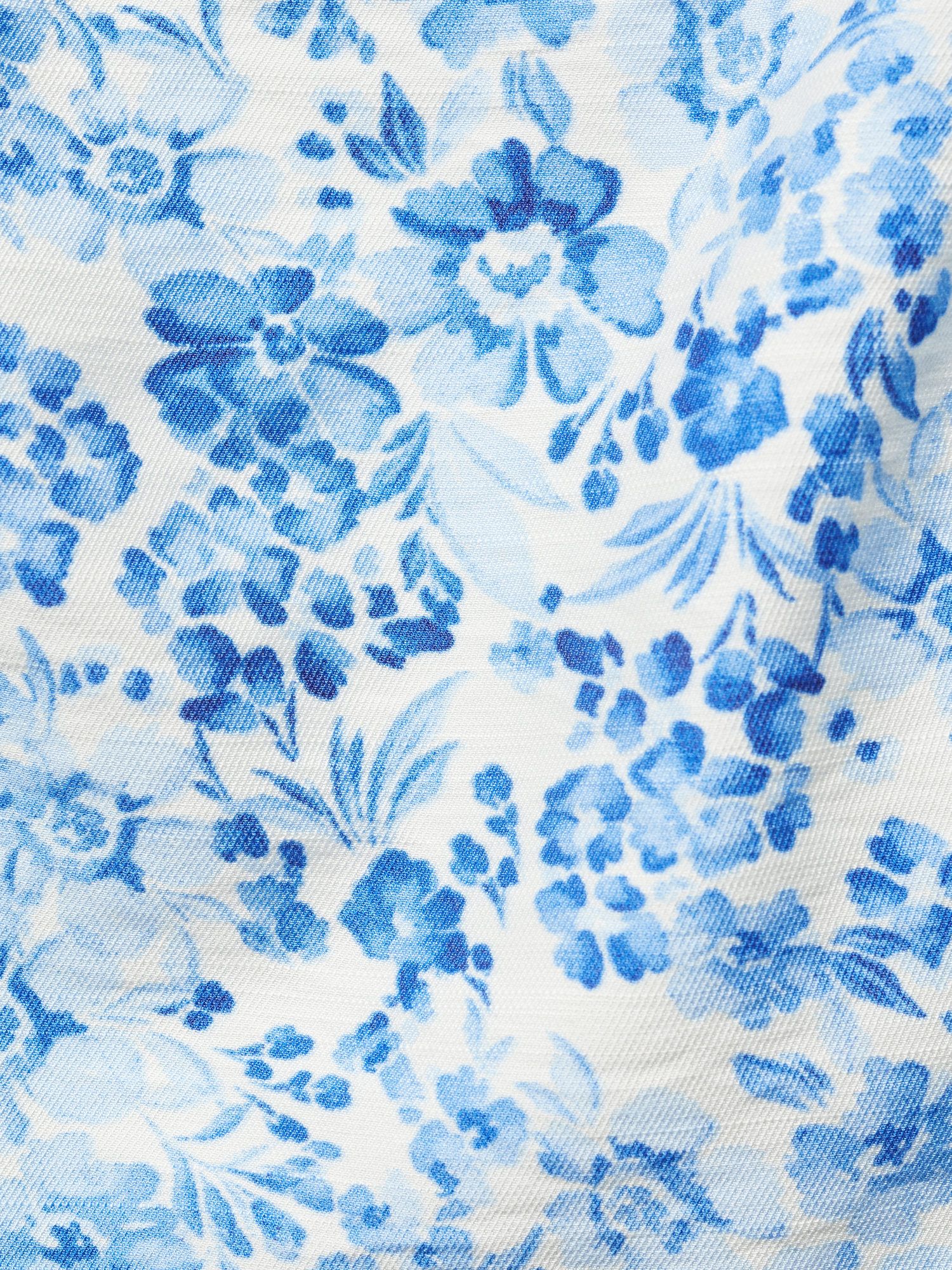 Buy Mango Concha Floral Print Mini Dress, Medium Blue Online at johnlewis.com