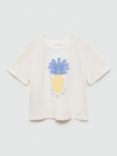 Mango Kids' Pineapple T-Shirt, Natural White