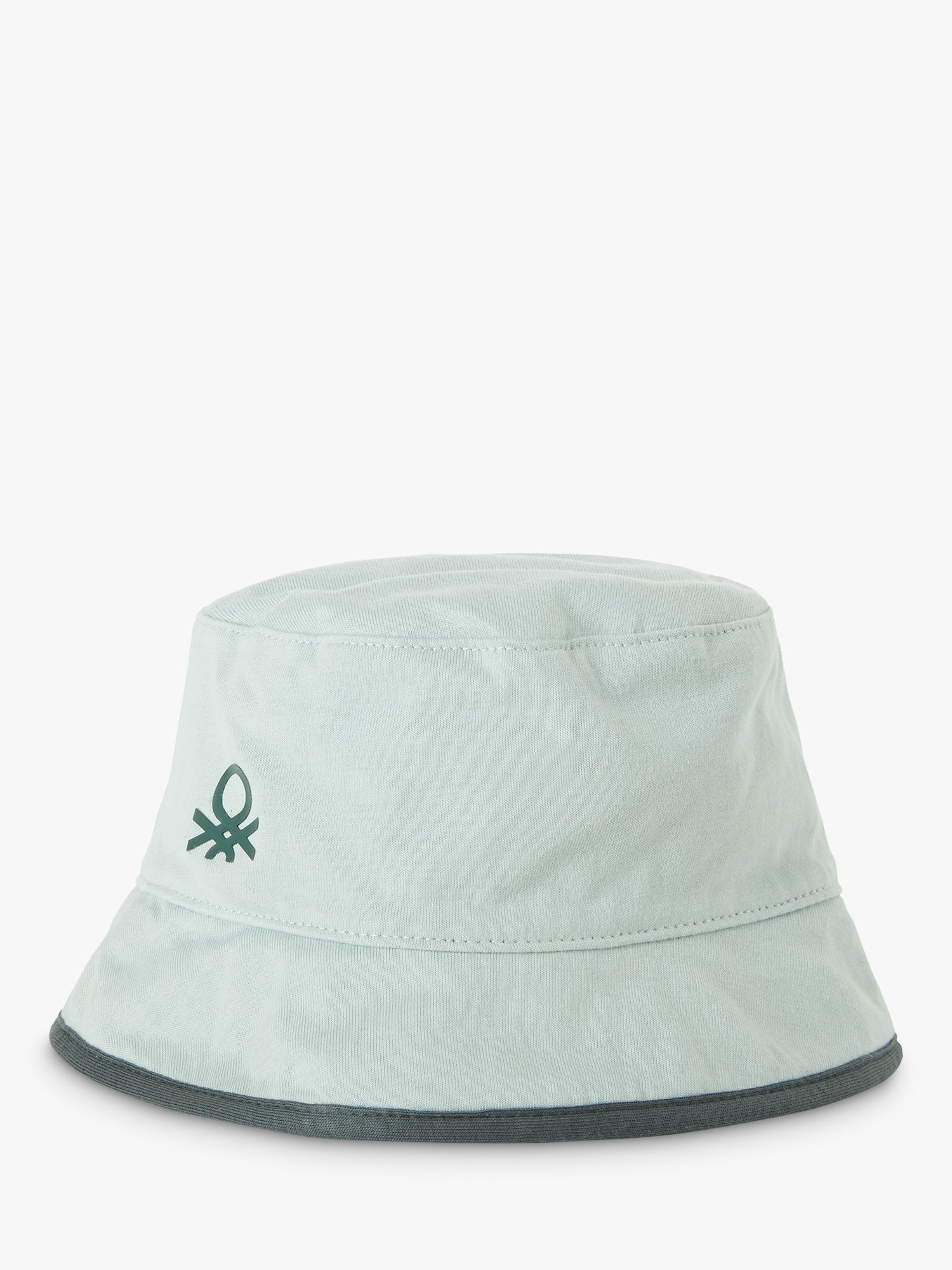 Benetton Kids' Logo/Pattern Reversible Bucket Hat, Green/Multi, XXS