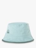 Benetton Kids' Logo/Pattern Reversible Bucket Hat, Bluette/Multi