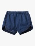 Benetton Baby Ruffle Hem Denim Shorts