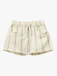 Benetton Baby Stripe Drawstring Shorts, Off White/Multi