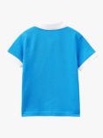 Benetton Kids' Logo Colour Block Polo Shirt
