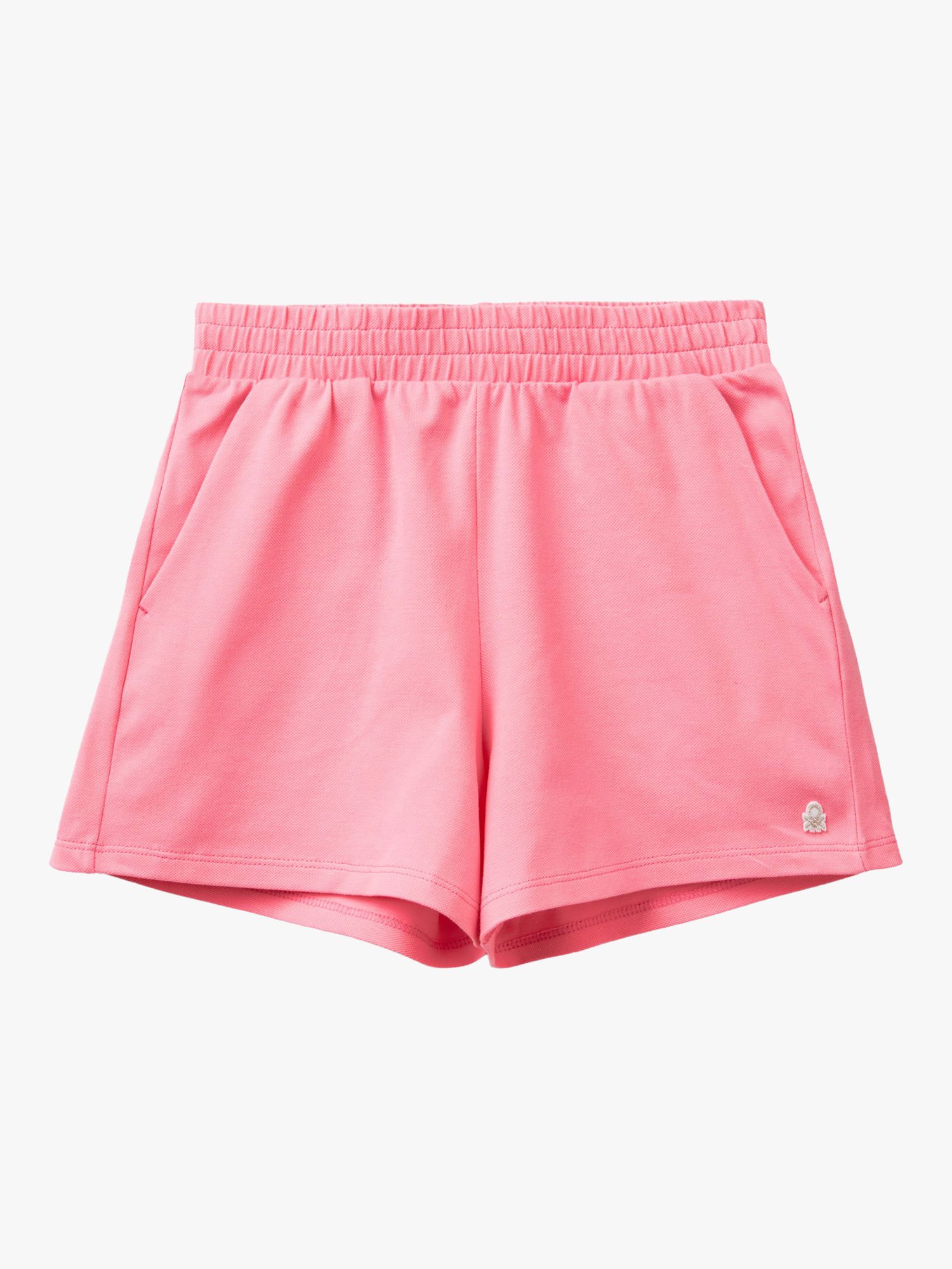 Benetton Kids' Piquet Shorts, Pink at John Lewis & Partners