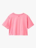 Benetton Kids' Peanuts Short Sleeve Boxy T-Shirt, Pink