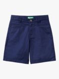 Benetton Kids' Gaberdine Bermuda Shorts, Night Blue