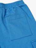 Benetton Kids' Fleece Drawstring Pocket Bermuda Shorts, Bluette