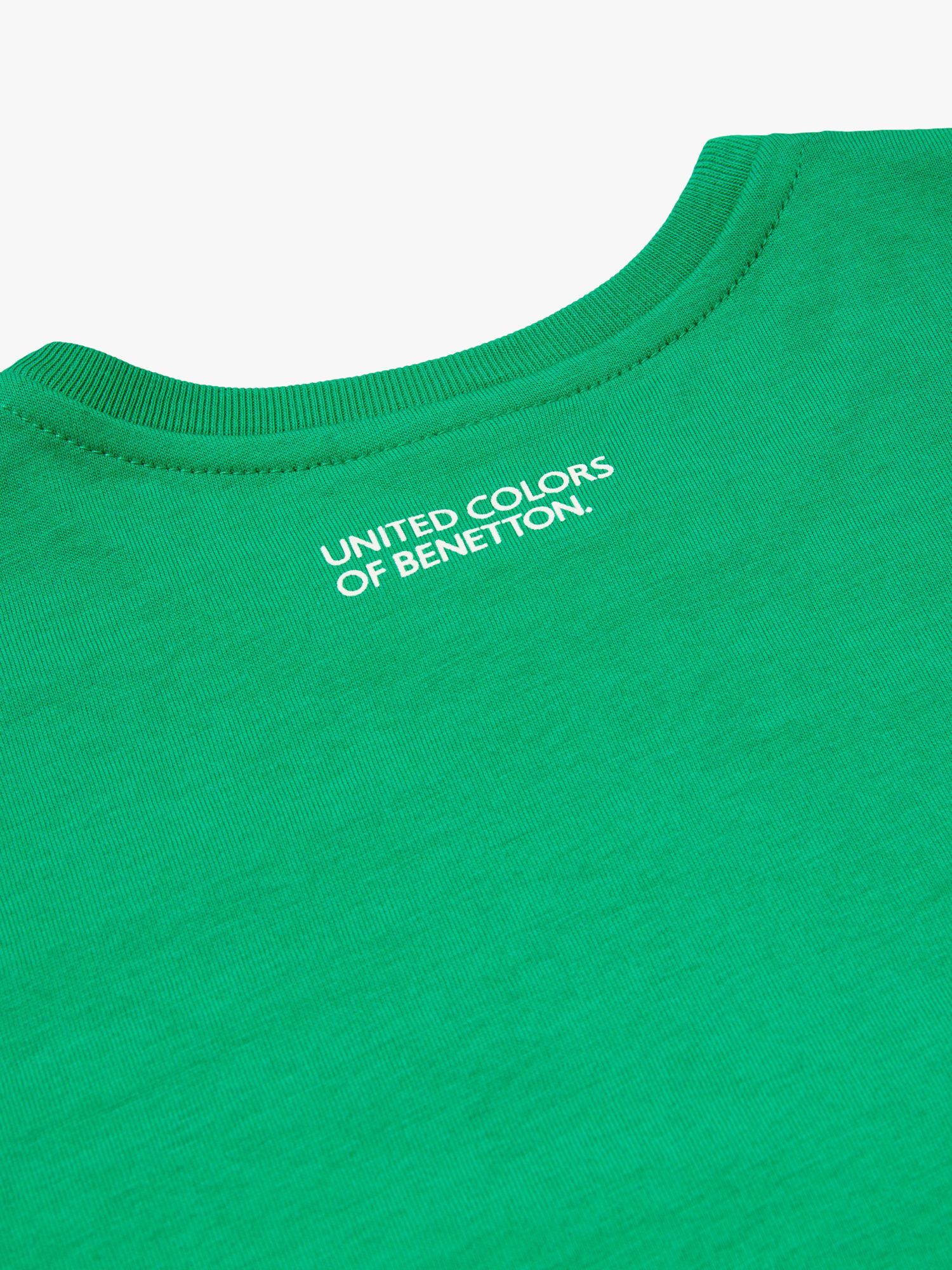 Buy Benetton Kids'  Benetton X Peanuts Snoopy Be Green T-Shirt, Intense Green Online at johnlewis.com