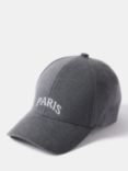 Mint Velvet Paris Slogan Baseball Cap, Grey