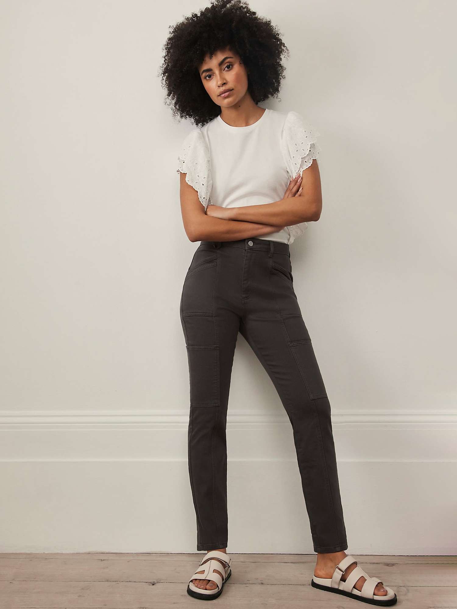 Buy Mint Velvet Carpenter Slim Fit Jeans, Grey Online at johnlewis.com