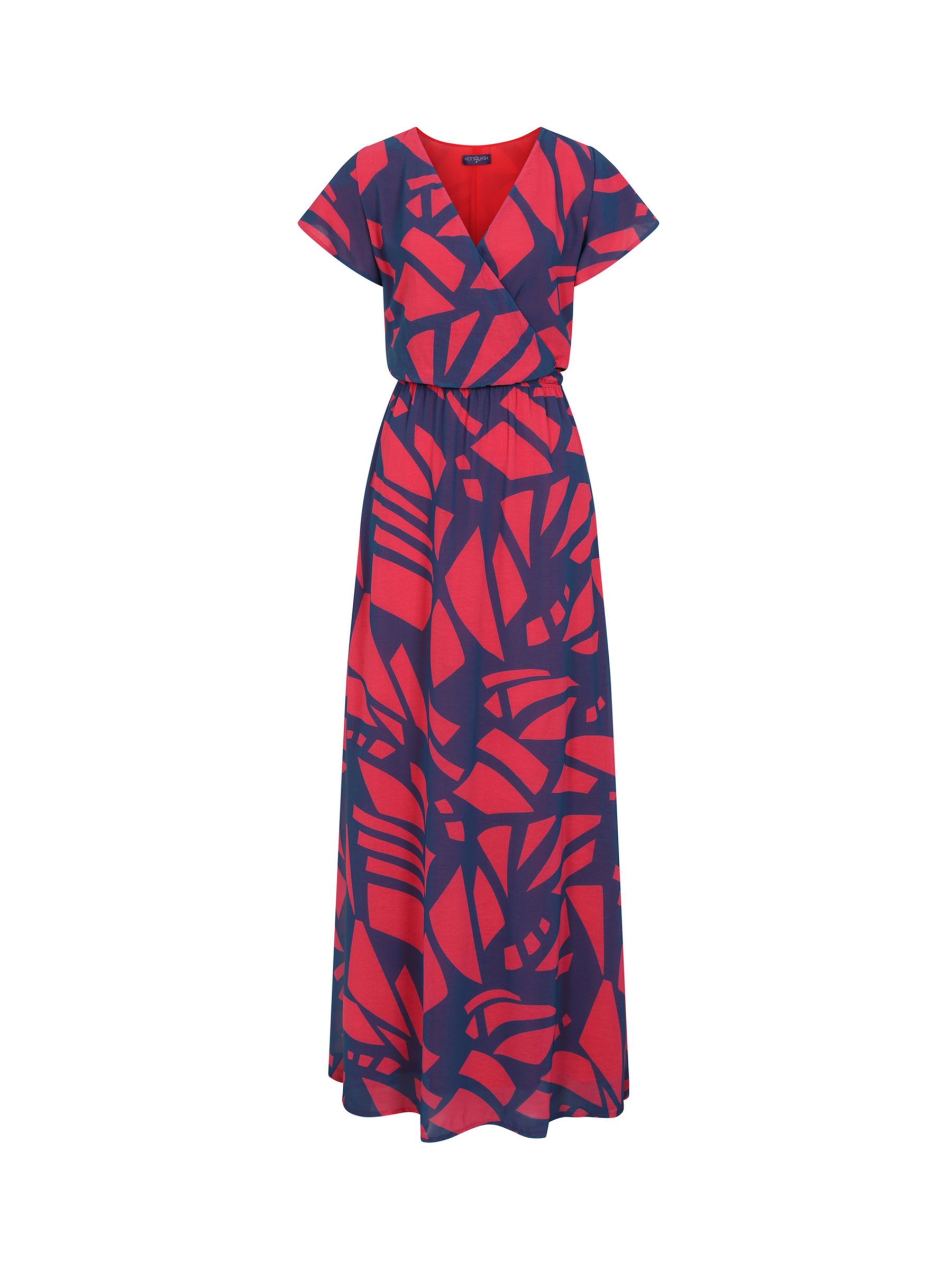 Buy HotSquash Petite Abstract Print Chiffon Midi Dress, Matisse Teal/Pink Online at johnlewis.com