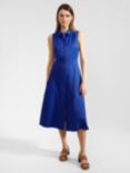 Hobbs Cathleen Sleeveless Midi Shirt Dress, Lapis Blue