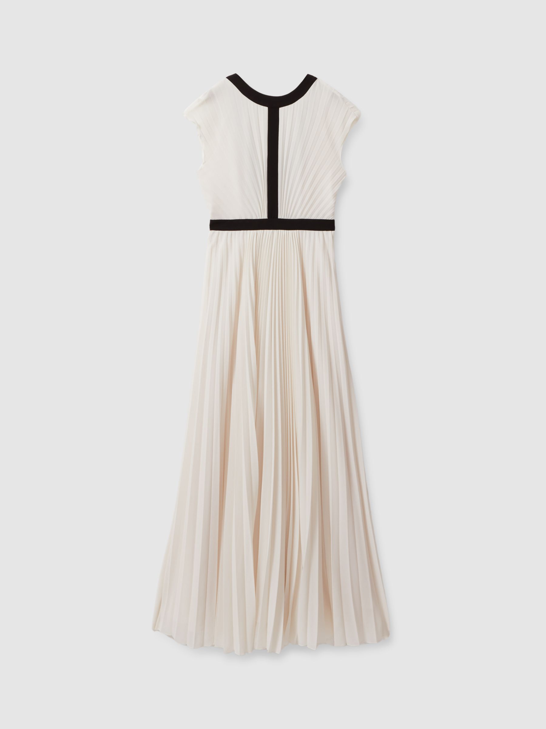 Reiss Harley Pleated Maxi Dress, White, 6