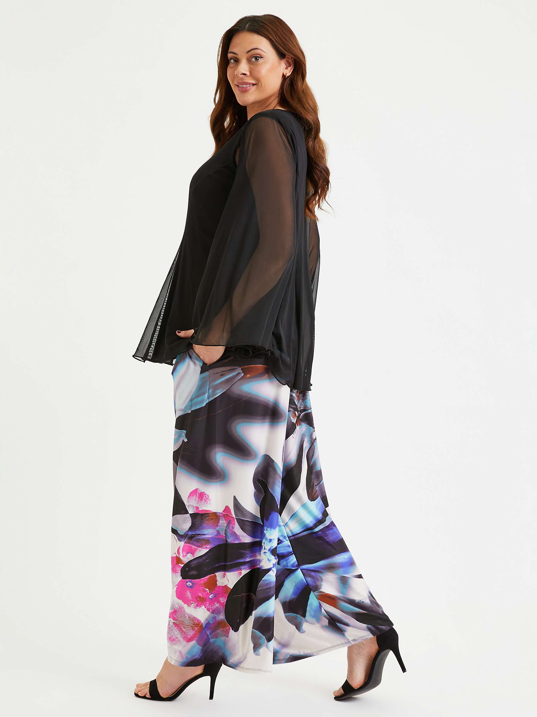 Buy Scarlett & Jo Abstract Floral Print Wide Leg Lounge Trousers, Multi Online at johnlewis.com