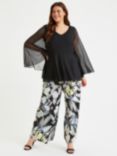 Scarlett & Jo Floral Print Wide Leg Trousers, Multi