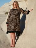 Live Unlimited Curve Leopard Print Hanky Hem Dress, Multi