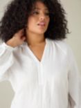 Live Unlimited Curve Crinkle Top, White
