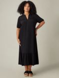 Live Unlimited Curve Ladd Trim Midi Dress, Black