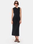 Whistles Saoirse Twist Jersey Dress, Black