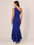 Adrianna Papell Studio Beaded Knit Crepe Maxi Dress, Royal Sapphire