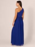 Adrianna Papell One Shoulder Chiffon Maxi Dress, Royal Sapphire