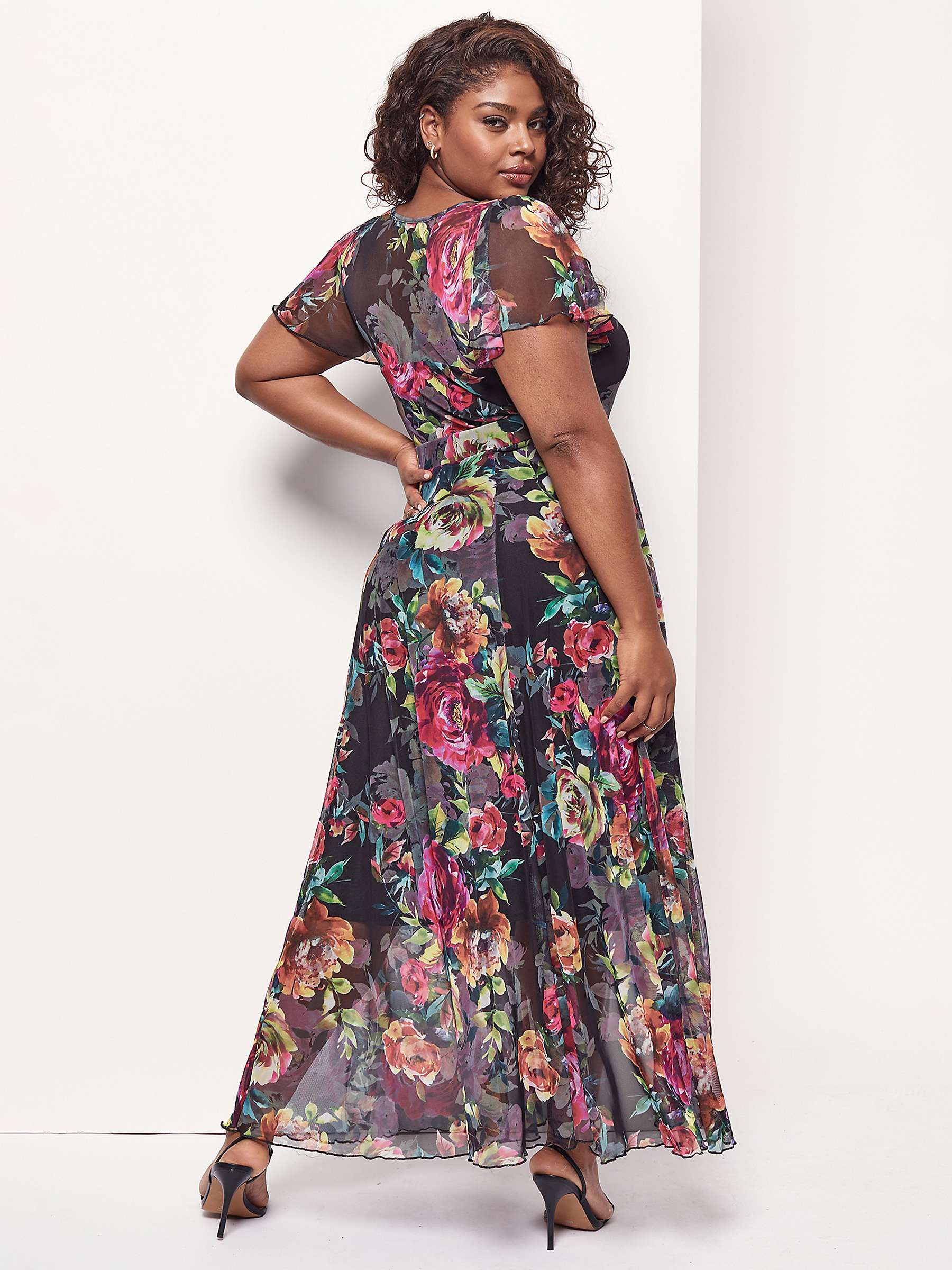 Buy Scarlett & Jo Tilly Floral Maxi Dress, Black/Fuchsia Online at johnlewis.com