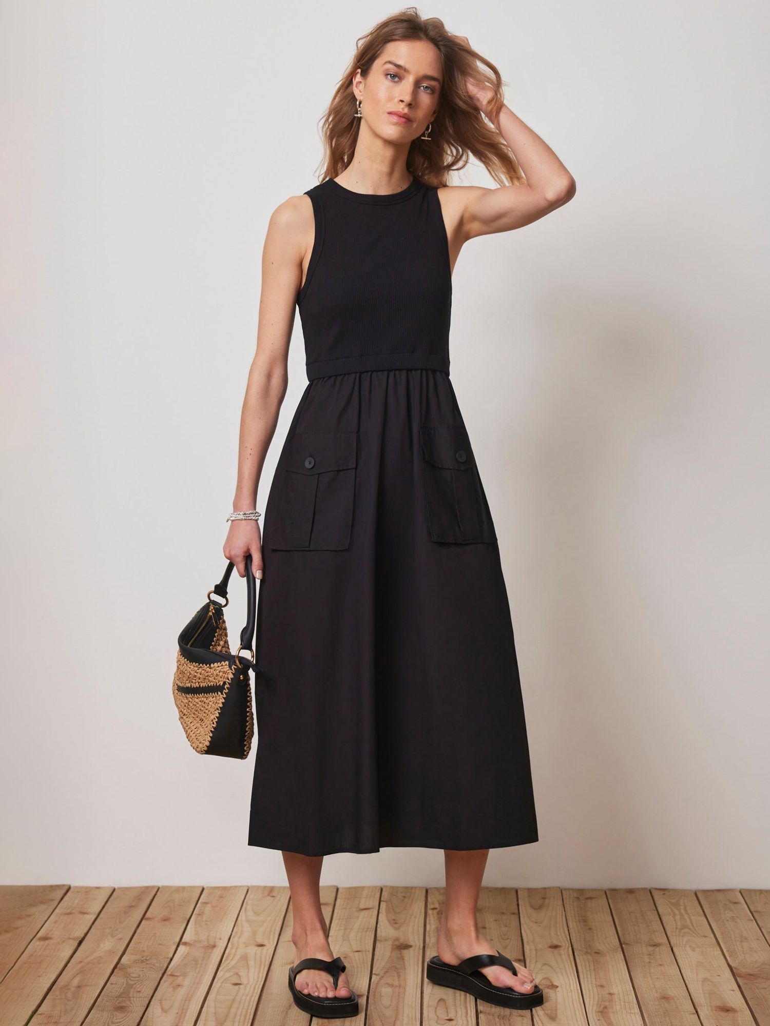 Buy Mint Velvet Jersey Cargo Midi Dress Online at johnlewis.com