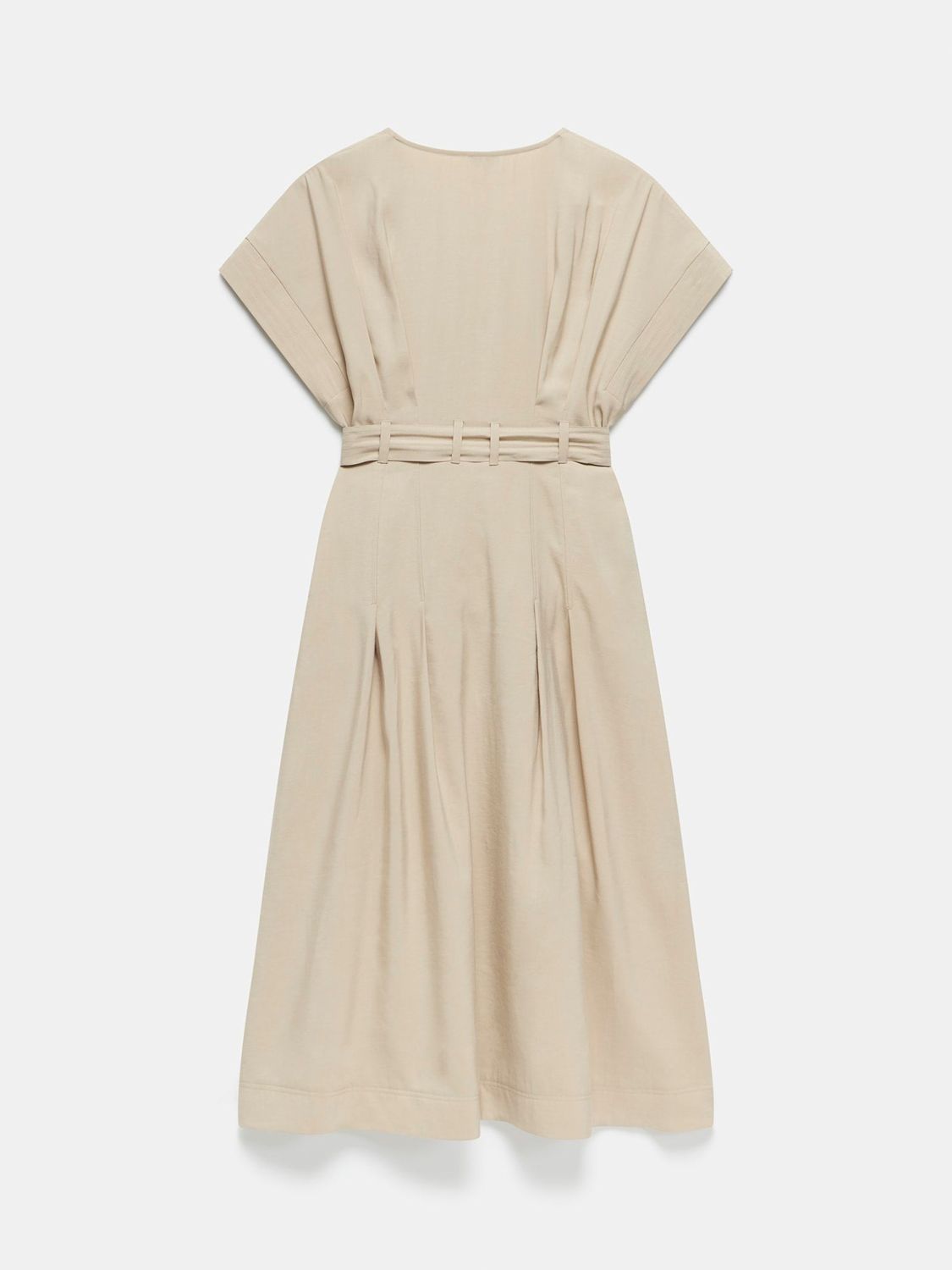 Buy Mint Velvet Belted Zip Midi Dress, Natural Online at johnlewis.com