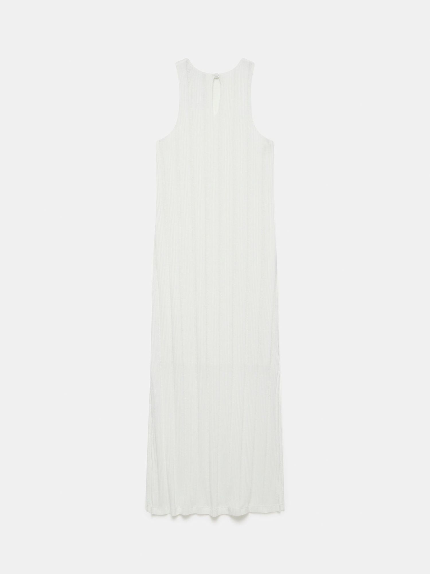 Buy Mint Velvet Textured Column Midi Dress, White Ivory Online at johnlewis.com