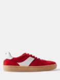 Mint Velvet Chunky Sole Suede Trainers, Red/White