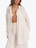 South Beach Oversized Beach Shirt, Natural Cream