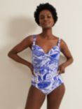 Phase Eight Shell Print Tankini Top, Blue