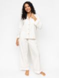 Cyberjammies Hotel Long Pyjama Set, Cream