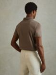 Reiss Austin Short Sleeve Cotton Polo Shirt, Cinder
