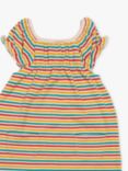 Little Green Radicals Baby Rainbow Stripe Dress, Multi