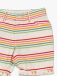 Little Green Radicals Baby Rainbow Stripe Organic Cotton Sun Shorts, Multi