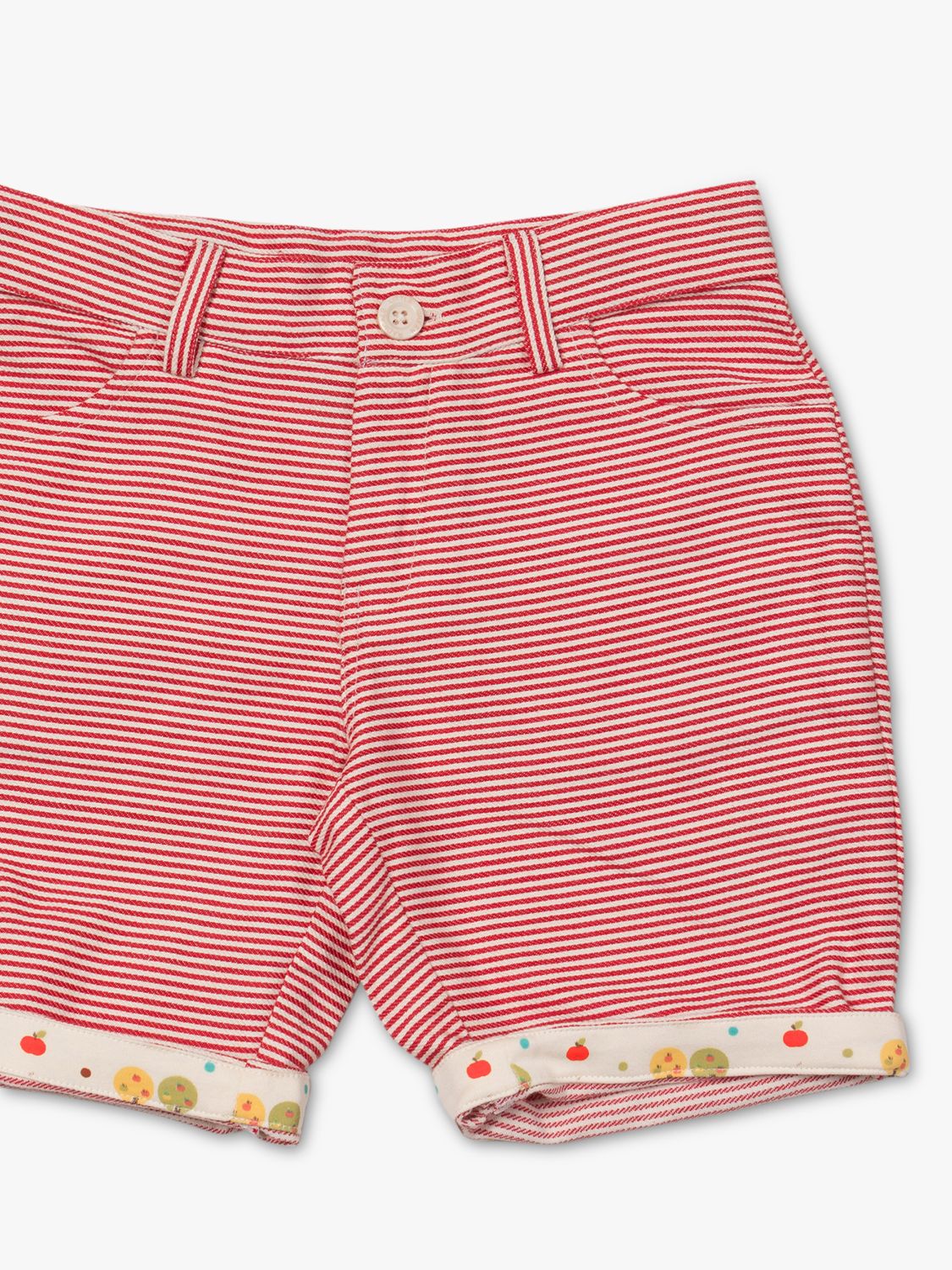 Little Green Radicals Baby Stripe Shorts, Red/Multi, 0-3 months