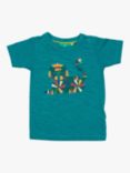 Little Green Radicals Baby Rainbow Tiger T-Shirt, Storm Blue