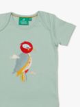 Little Green Radicals Baby Woodpecker T-Shirt, Powder Blue