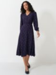 Crew Clothing Iona Tunic Midi Dress, Navy/White