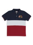 Raging Bull Kids' Panel Cut & Sew Pique Polo Shirt, Red/Multi