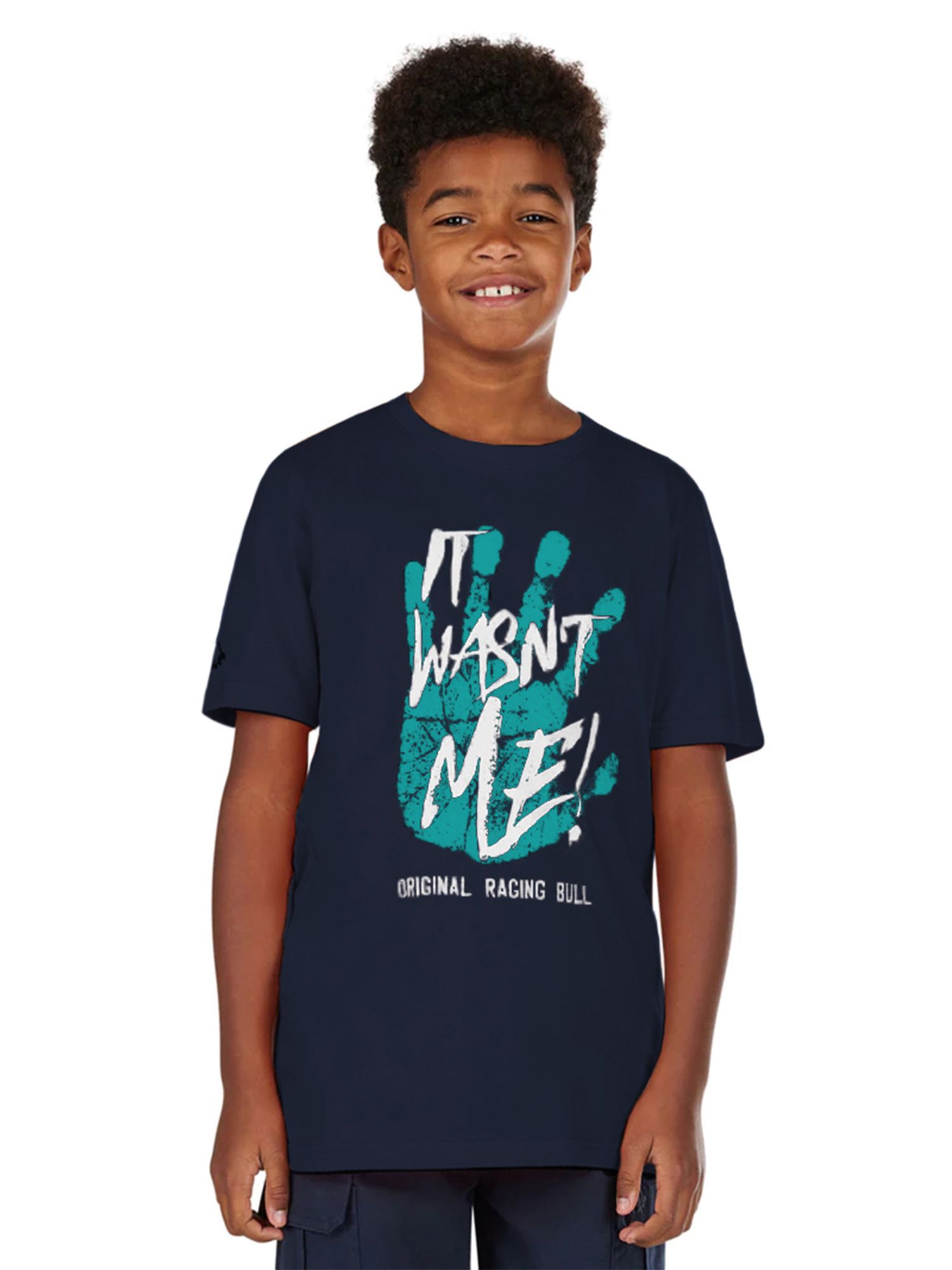 Raging Bull Kids' It Wasn't Me T-Shirt, Navy/Multi, 5-6 years