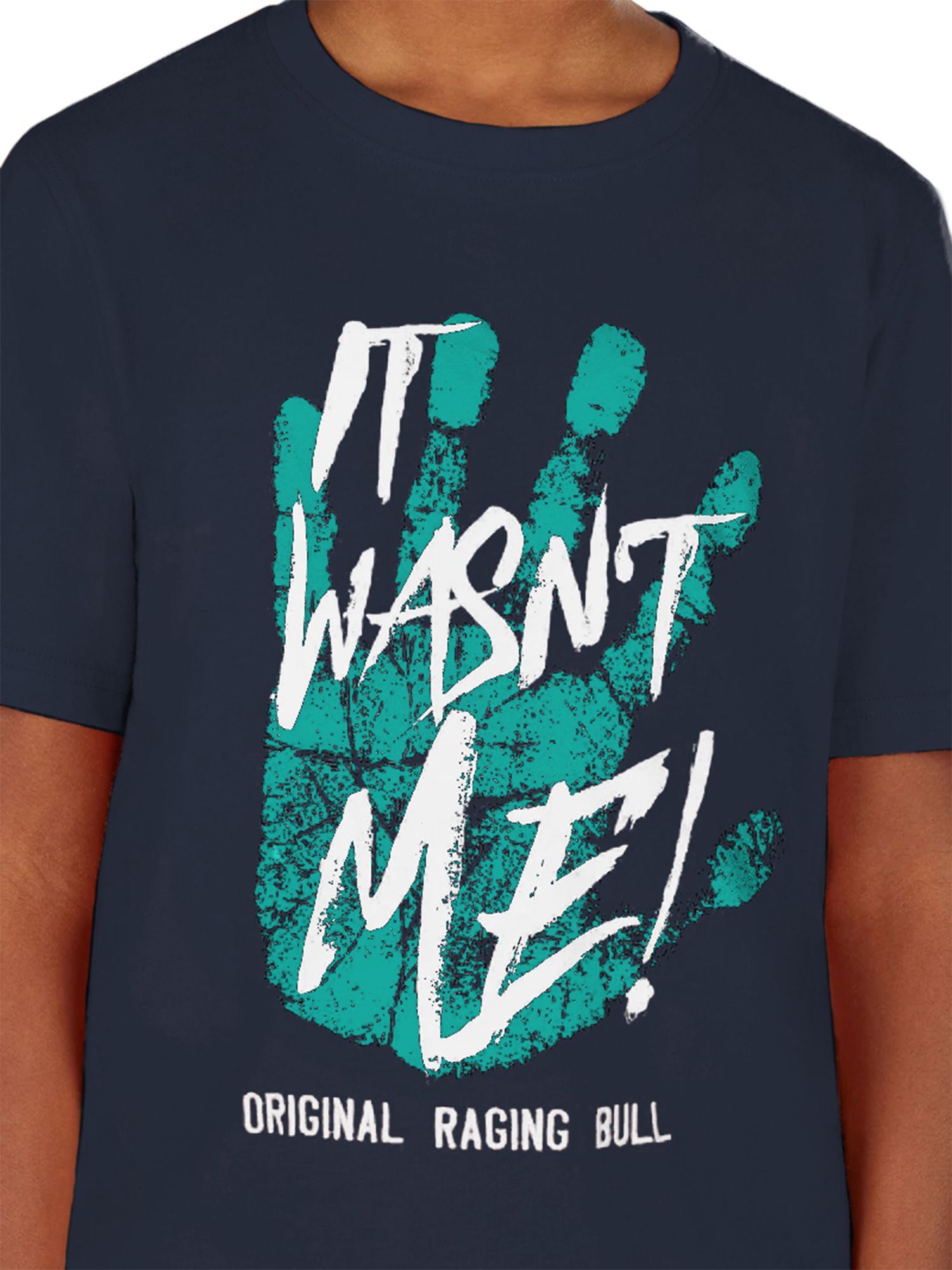 Raging Bull Kids' It Wasn't Me T-Shirt, Navy/Multi, 5-6 years